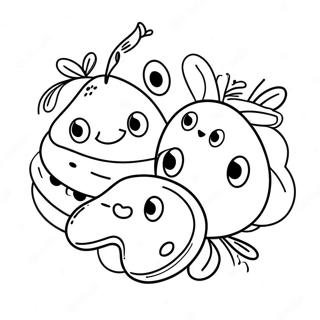 Cute Food Emoji Coloring Page 67804-54358