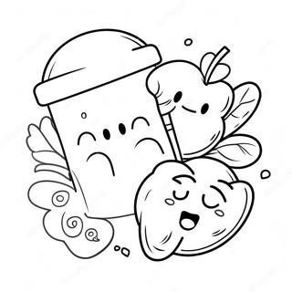 Cute Food Emoji Coloring Page 67804-54360