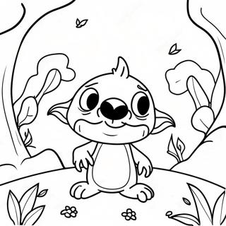 Goblincore Nature Scene Coloring Page 67823-54374