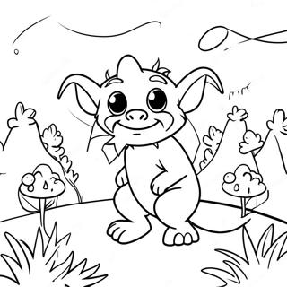 Goblincore Nature Scene Coloring Page 67823-54375