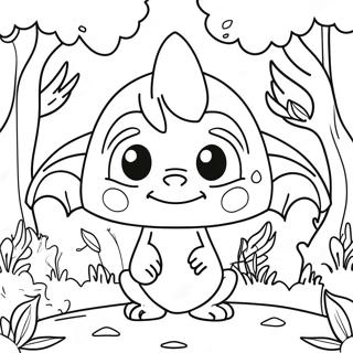 Goblincore Nature Scene Coloring Page 67823-54376