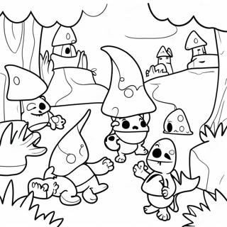 Whimsical Goblin Village Coloring Page 67824-54383