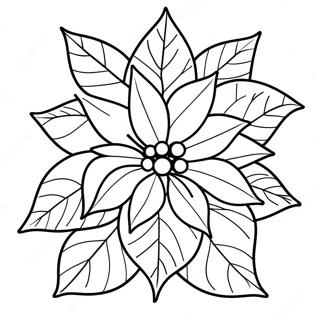 Poinsettia Flower Coloring Page 67833-54378