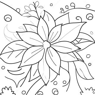 Poinsettia Flower Coloring Page 67833-54380