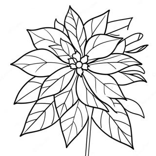 Festive Poinsettia Plant Coloring Page 67834-54385