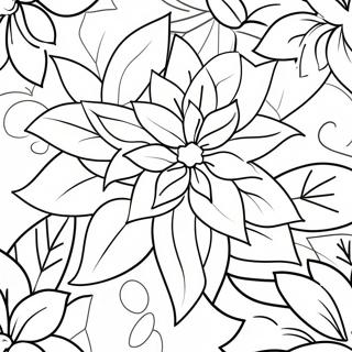 Festive Poinsettia Plant Coloring Page 67834-54386