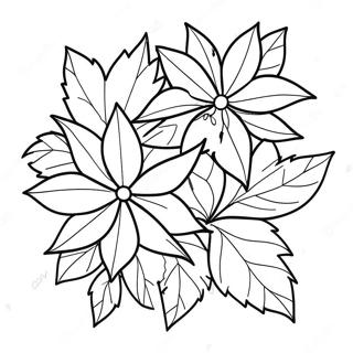 Festive Poinsettia Plant Coloring Page 67834-54388