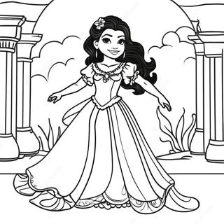 Esmeralda In Colorful Dress Coloring Page 67854-54401