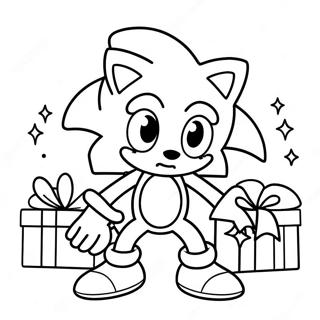 Sonic Christmas Coloring Page 6786-5521