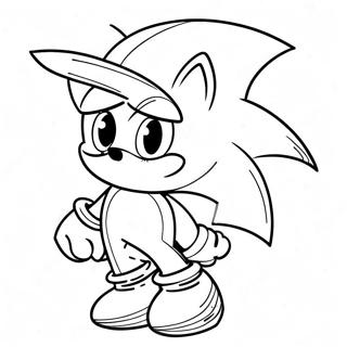 Sonic The Hedgehog In A Santa Hat Coloring Page 6787-5529