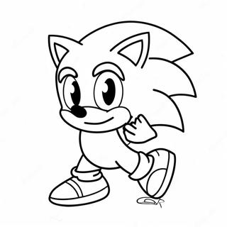 Sonic The Hedgehog In A Santa Hat Coloring Page 6787-5530