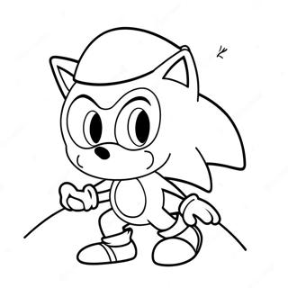 Sonic The Hedgehog In A Santa Hat Coloring Page 6787-5532