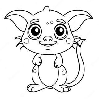 Cute Chupacabra With Big Eyes Coloring Page 67884-54422