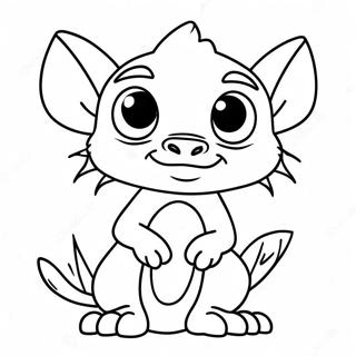 Cute Chupacabra With Big Eyes Coloring Page 67884-54423