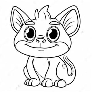 Cute Chupacabra With Big Eyes Coloring Page 67884-54424