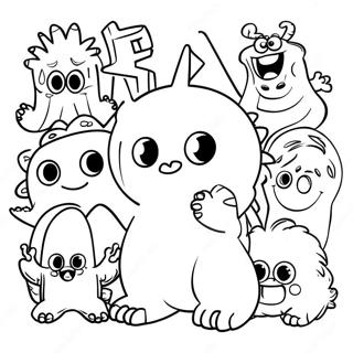 Alphabet Monsters Coloring Page 67893-54429