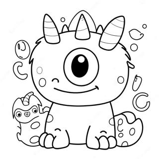 Cute Alphabet Monsters Coloring Page 67894-54433