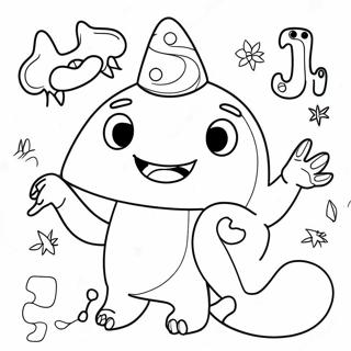 Cute Alphabet Monsters Coloring Page 67894-54436