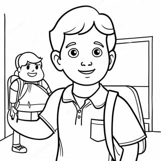 David Goes To School Coloring Pages