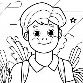 David Goes To School Coloring Page 67903-54438