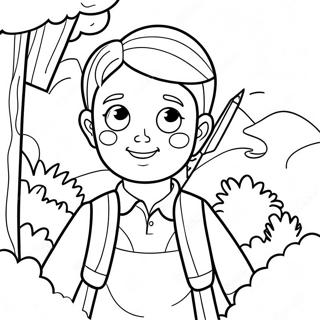 David Goes To School Coloring Page 67903-54439