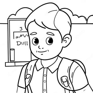 David Goes To School Coloring Page 67903-54440