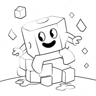 Colorful Q Bert Jumping Coloring Page 67924-54454