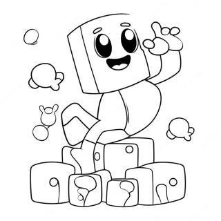 Colorful Q Bert Jumping Coloring Page 67924-54455