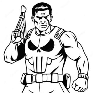 Punisher In Action Coloring Page 67944-54477