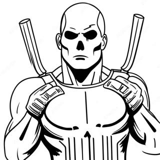 Punisher In Action Coloring Page 67944-54478