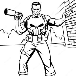 Punisher In Action Coloring Page 67944-54479