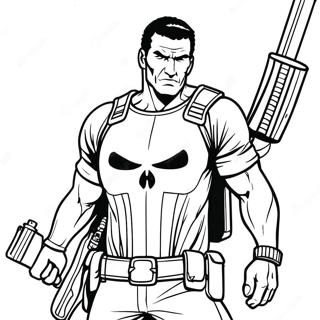 Punisher In Action Coloring Page 67944-54480