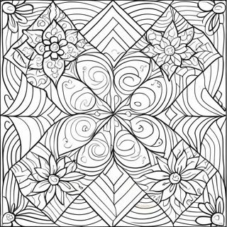 Colorful Quilt Patterns Coloring Page 67954-54485