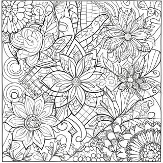 Colorful Quilt Patterns Coloring Page 67954-54486