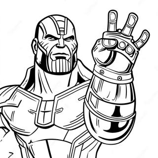 Thanos With Infinity Gauntlet Coloring Page 6797-5534