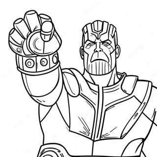 Thanos With Infinity Gauntlet Coloring Page 6797-5535