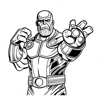 Thanos With Infinity Gauntlet Coloring Page 6797-5536