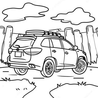 Toyota Highlander Family Road Trip Coloring Page 67994-54519