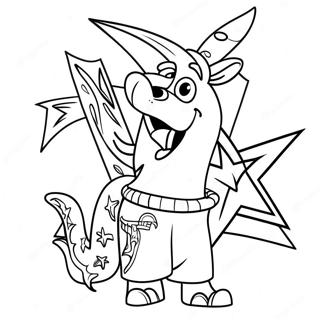 Dallas Stars Mascot Coloring Page 68004-54523