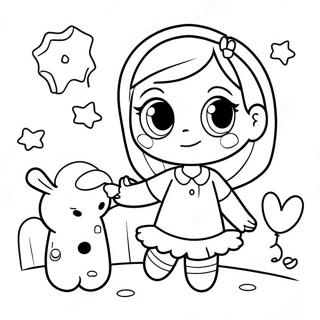 Cute Mia Playing With Friends Coloring Page 68014-54530