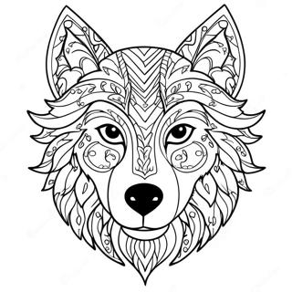 Wolf Head Coloring Page 68023-54537