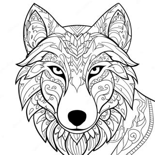 Wolf Head Coloring Page 68023-54538