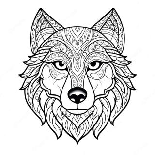 Wolf Head Coloring Page 68023-54539