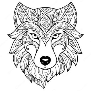 Majestic Wolf Head Coloring Page 68024-54535