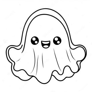 Kawaii Cute Ghost Coloring Page 68033-54544