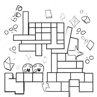 Tetris Game Pieces Coloring Page 68053-54558