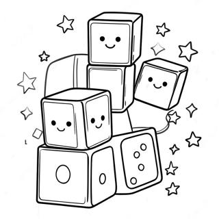 Tetris Game Pieces Coloring Page 68053-54560