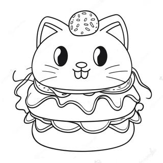 Cat Burger Coloring Page 68063-54566