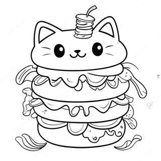 Cat Burger Coloring Page 68063-54568