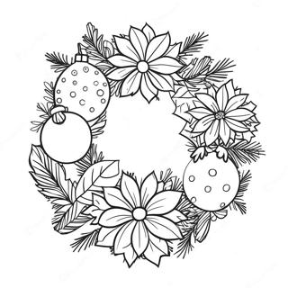 Christmas Wreath Coloring Pages